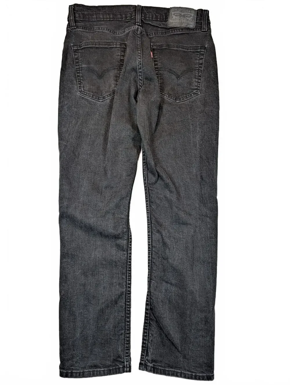 Levi's 511 Slim Fit Charcoal Black Denim Distressed Tapered Jeans Mens 33x30